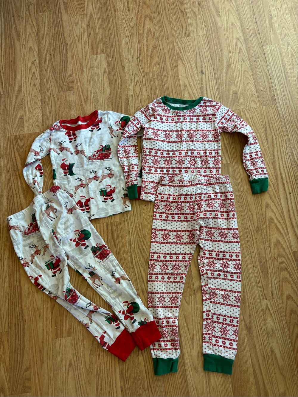 5t Christmas Pajama Set - Red & Green Holiday Prints